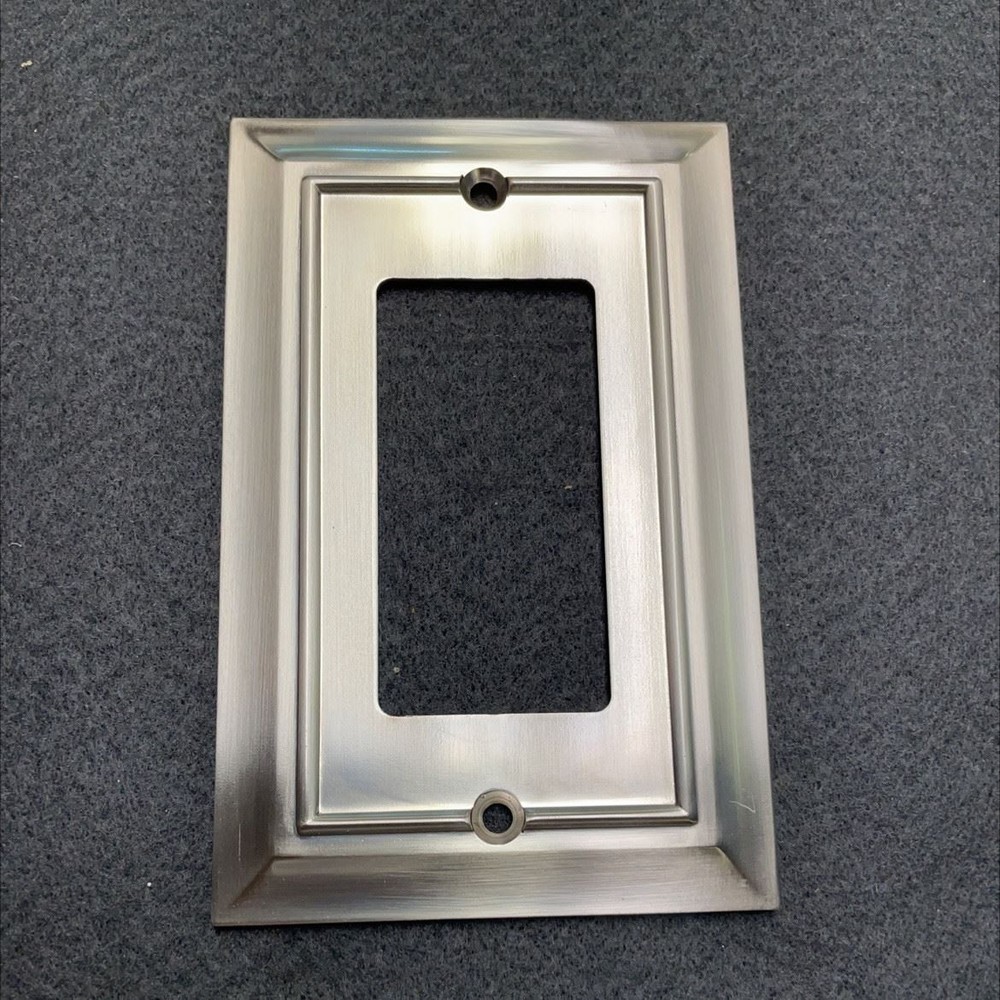 AS-IS Architectural Single Décor Wall Plate Satin Nickel