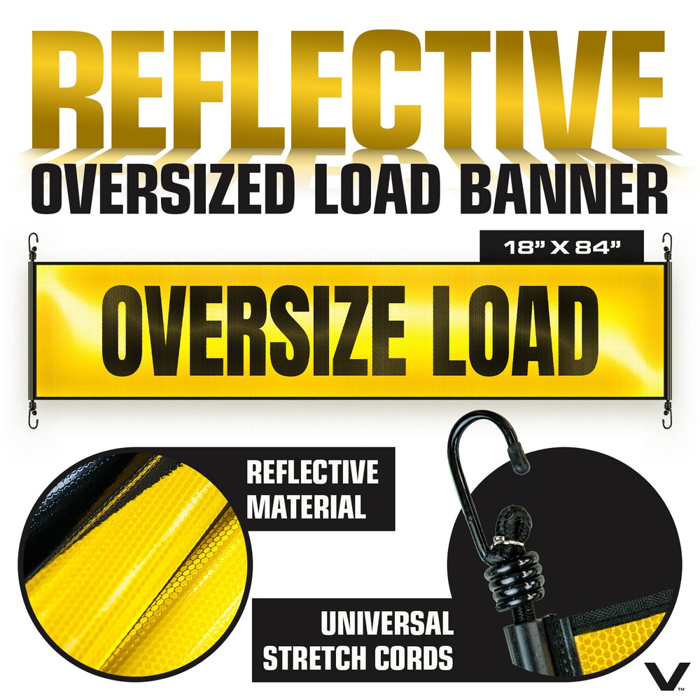 VULCAN Premium Oversize Load Flags, Reflective Banners, & Magnets Kit