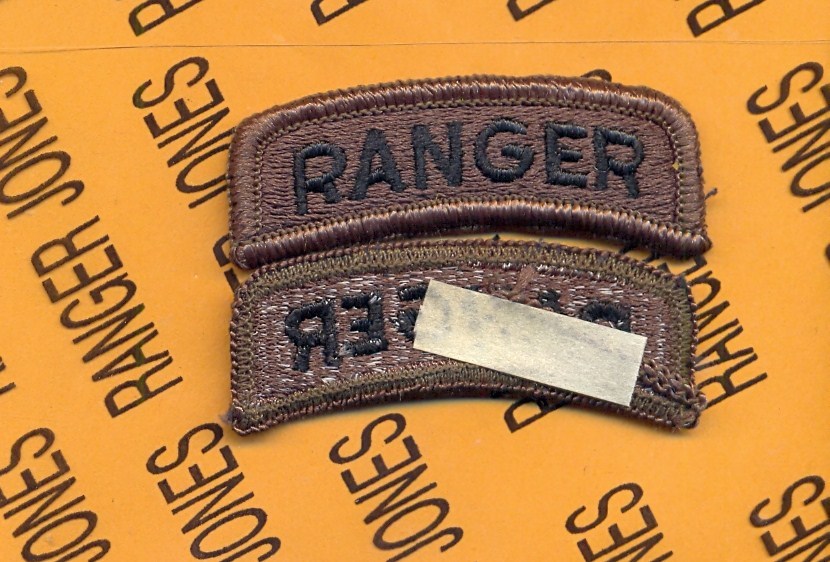 US ARMY RANGER OD Green BDU variant Black TAB patch m/e