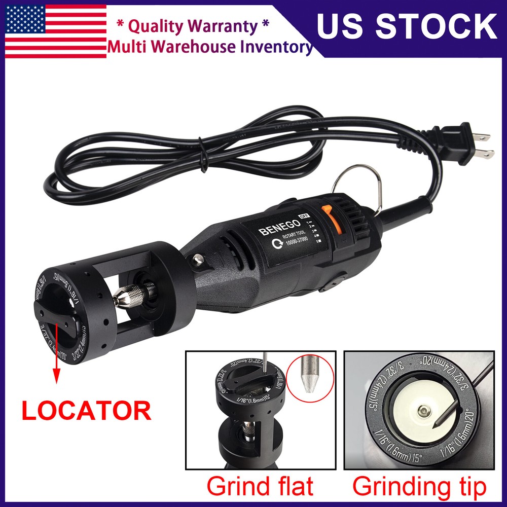 TIG Welding Tungsten Electrode Grinder Sharpener Multi-Angle Tool w/ Rotary Tool