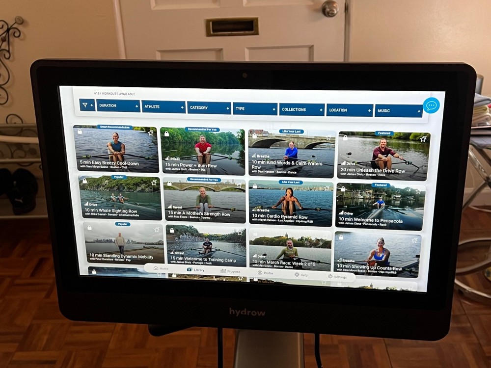 Hydrow Pro Rowing Machine with Immersive 22" HD Rotating Screen slightly used