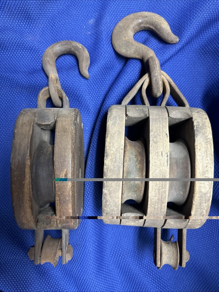 Vintage Block And Tackle Pulleys