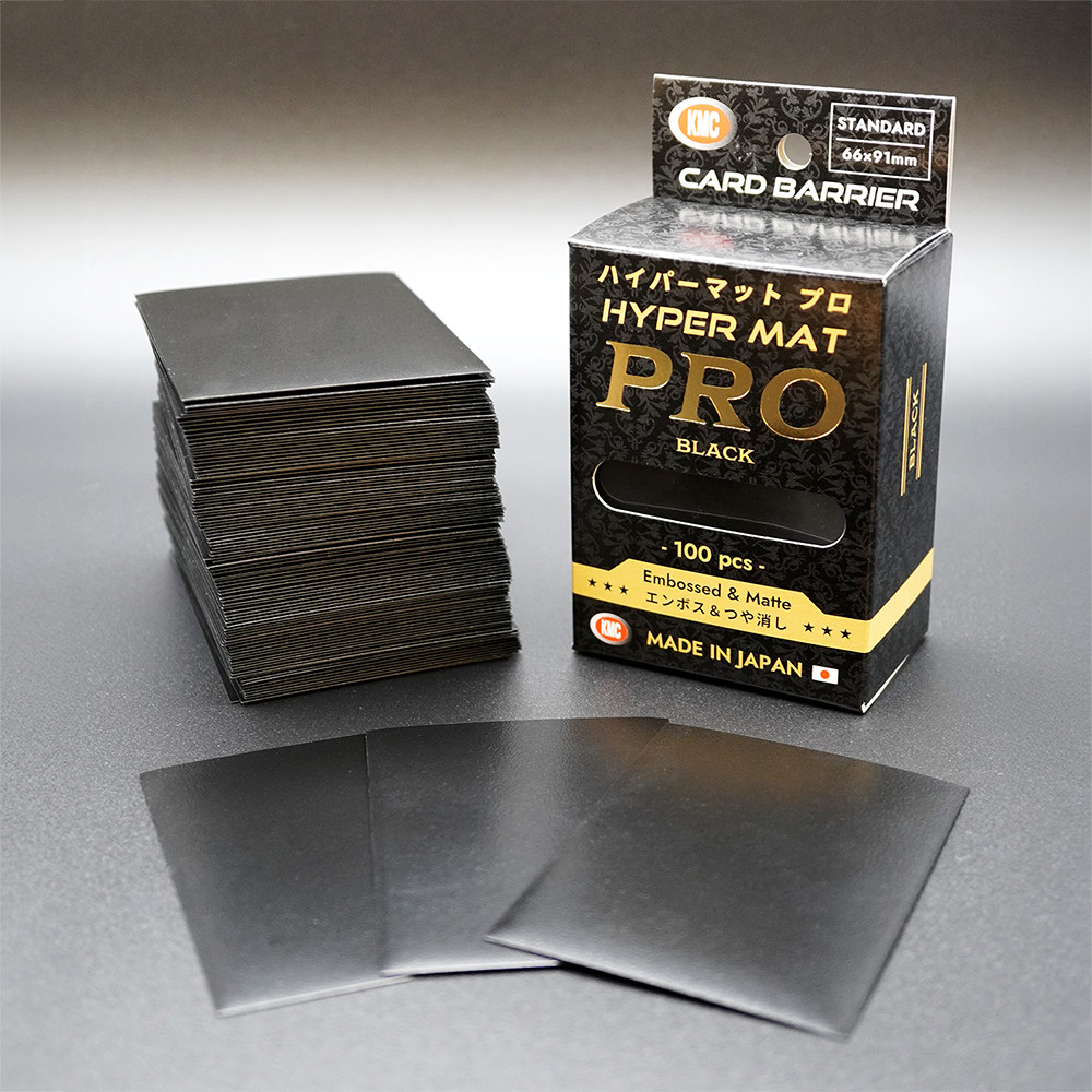KMC Hyper Mat Pro Black Sleeves - 100 Count - MTG Magic Gathering Pokemon