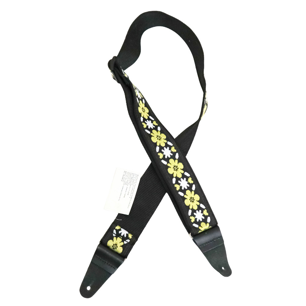 Fender Pasadena Woven Strap – Yellow Clover, 2"