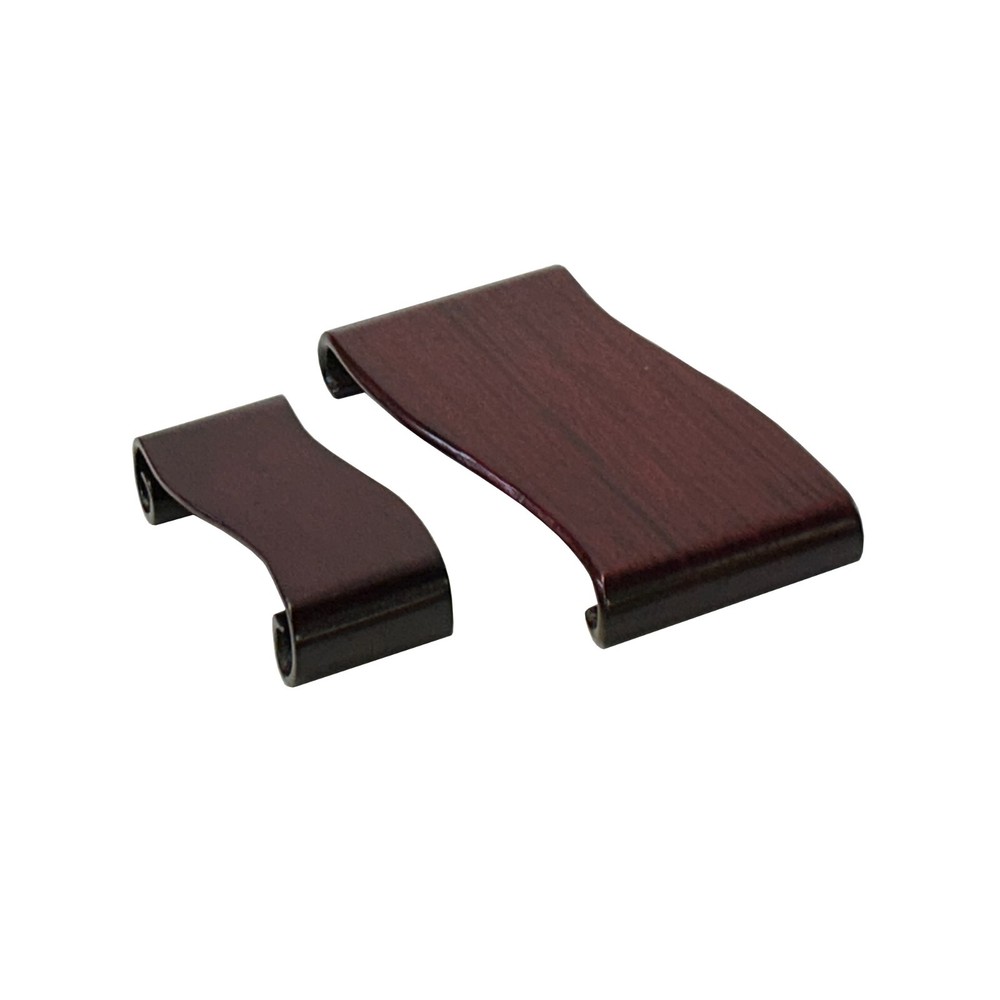 5.5" Set 2 Brown Wood Scroll Legs Rectangular Display Stand Riser Easels ws4056