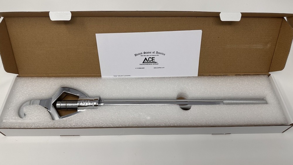 Chrome Fire Hydrant Wrench BMF 20" Handle extra heavy 4.2 lbs.