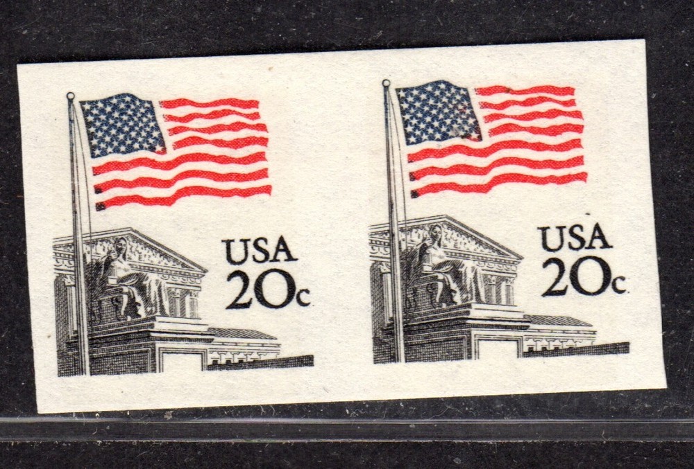 Perfectly Flawed US EFO 1981 SN 1895d MNH OG - Awesome Imperf Error (Pair)