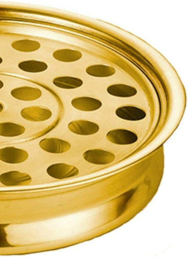 Communion Tray-Stackable with 40 Hole Insert-Brass Tone