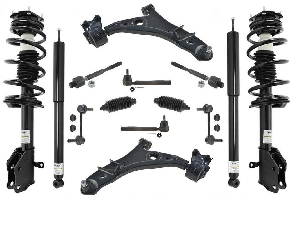 Front Struts Rear Shocks Control Arms 14 Pcs Kit For 2011-2014 Ford Edge