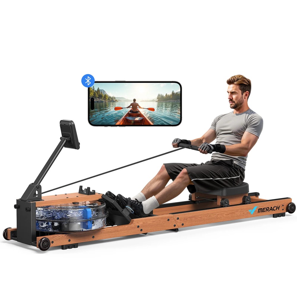 Water Rowing Machines for Home, Foldable Row Machine with 400LBS Weight Capacity