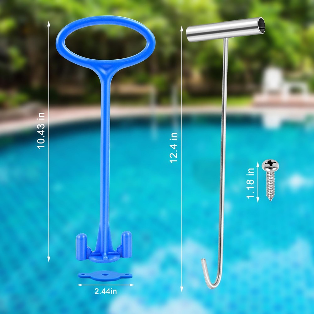 Universal Pool Skimmer Basket Handle Hook for Inground Pools