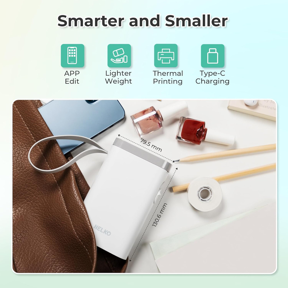 Bluetooth Label Maker P21 - Wireless Mini Printer for Home, Office, School