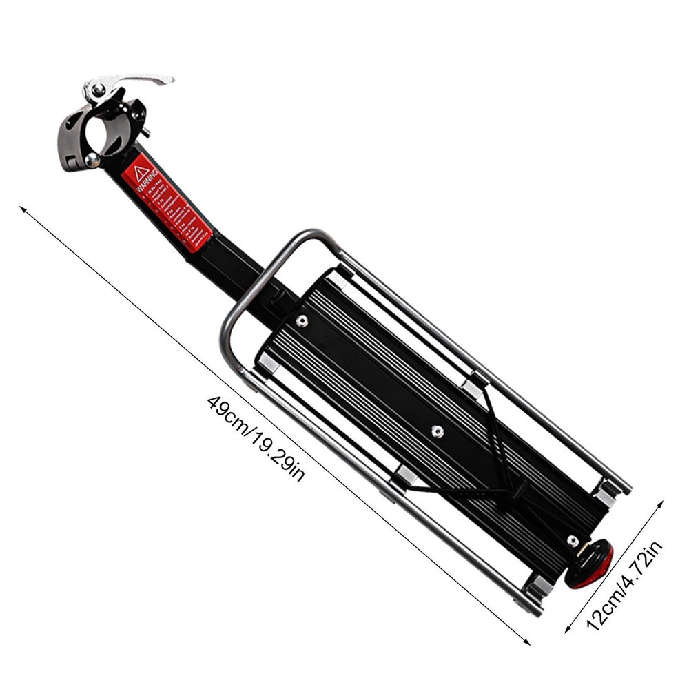 Quick Release Rear Rack | Bike Cargo Rack With Light Universal Adjustable Rack