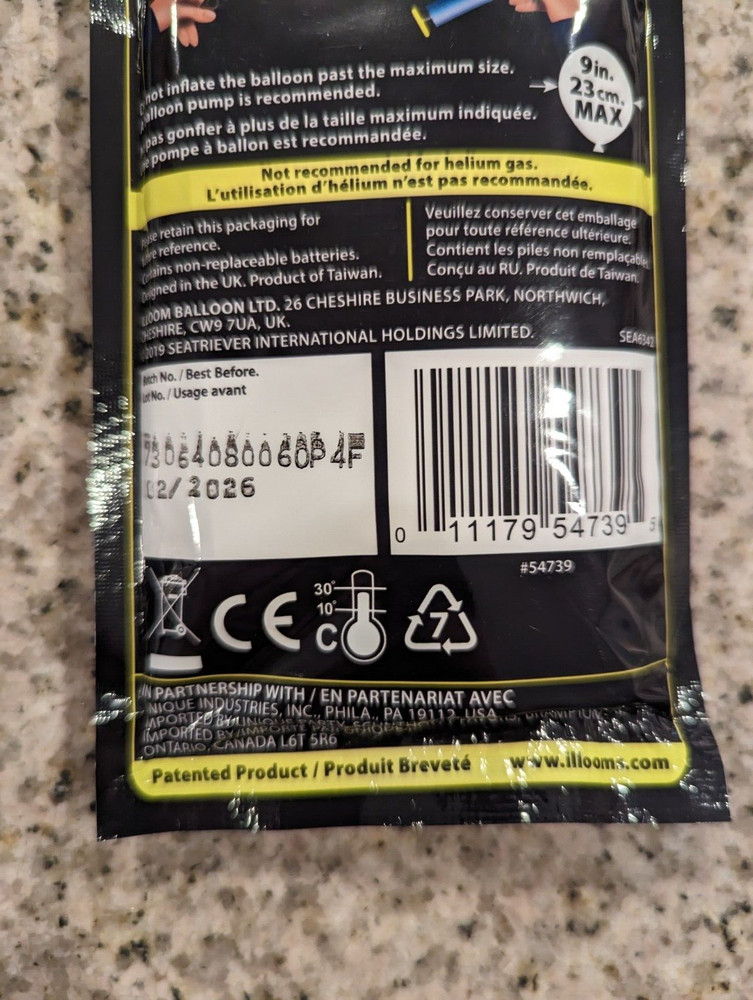 Marble Light Up Balloons - 3 Pcs