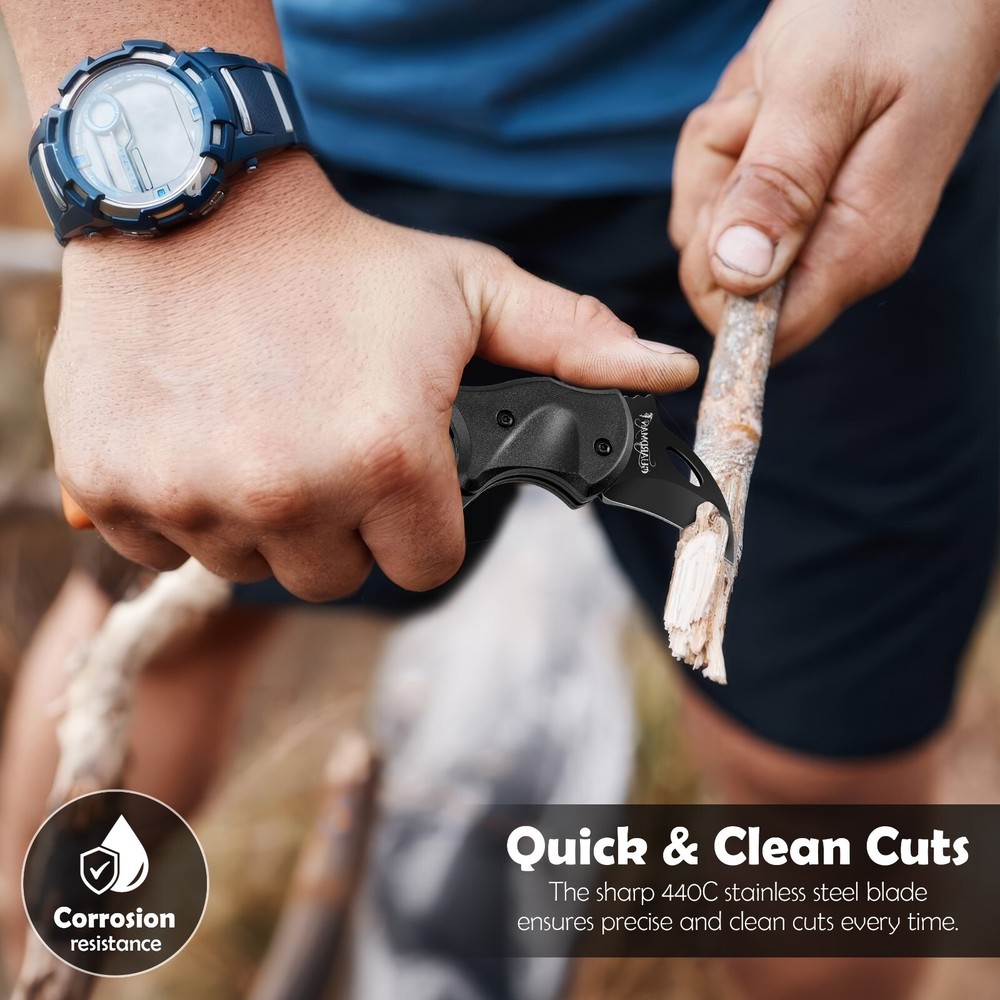 Pocket Knife Folding Box Cutter Survival Mini Sharp Blade 2 Pack Eagle Claw