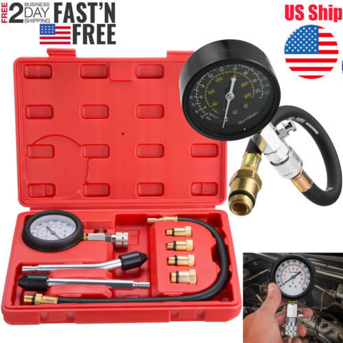 Engine Cylinder Compression Gauge Tester Kit Gas Engine Diagnostic Testing Tool