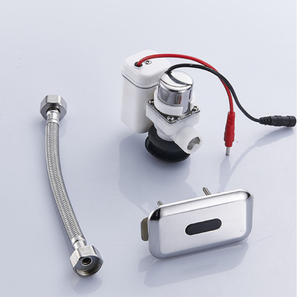 Automatic Ceramic Integrated Standing Urinals Sensor Flusher Flush Valve Kit d