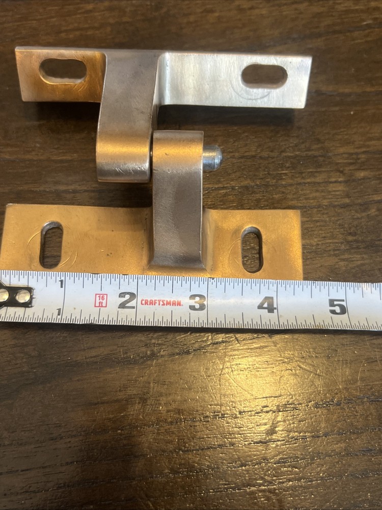 Vintage Brass Offset Pivot Hinge 4pcs