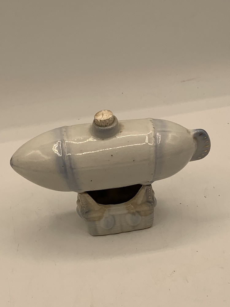 Vintage Germany Zeppelin Dirigible Liquor Flask Bottle