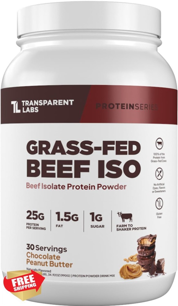 Transparent Labs Beef Isolate Protein Chocolate PB 30 Servings