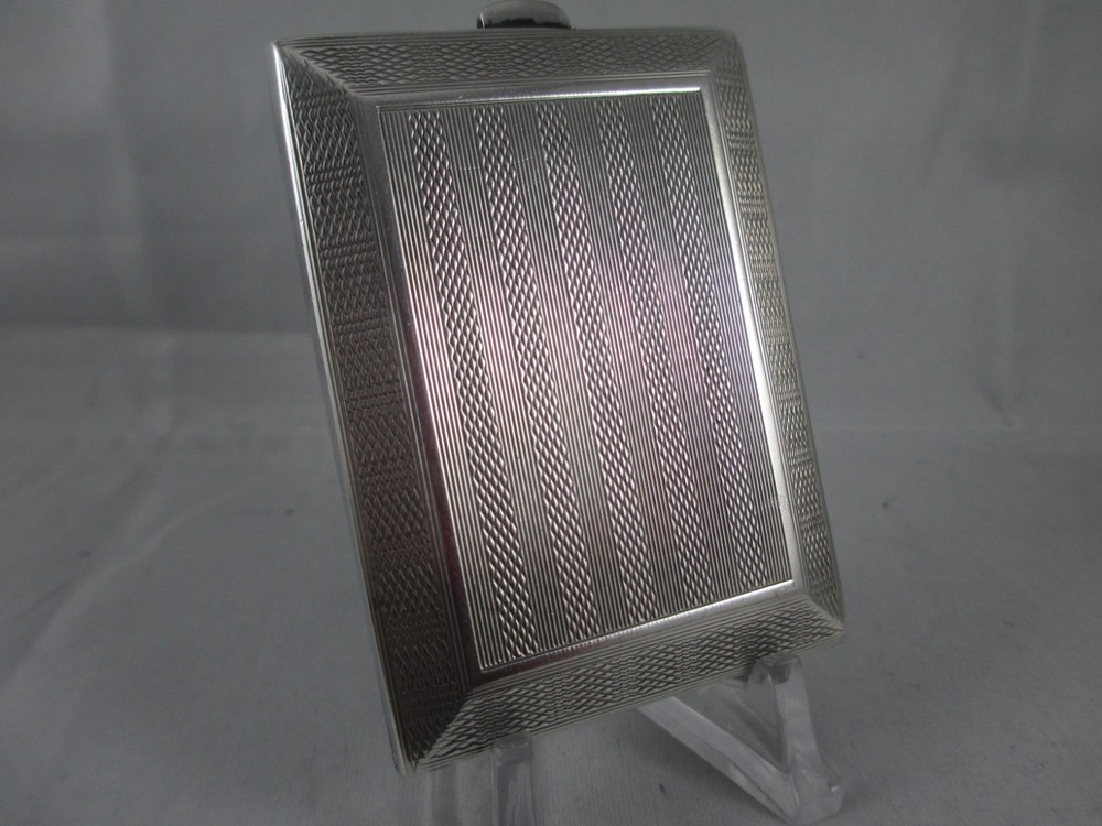 ART DECO SOLID SILVER, GEORGE V MATCH BOOK CASE, WILLIAM NEALE, BIRM. 1925
