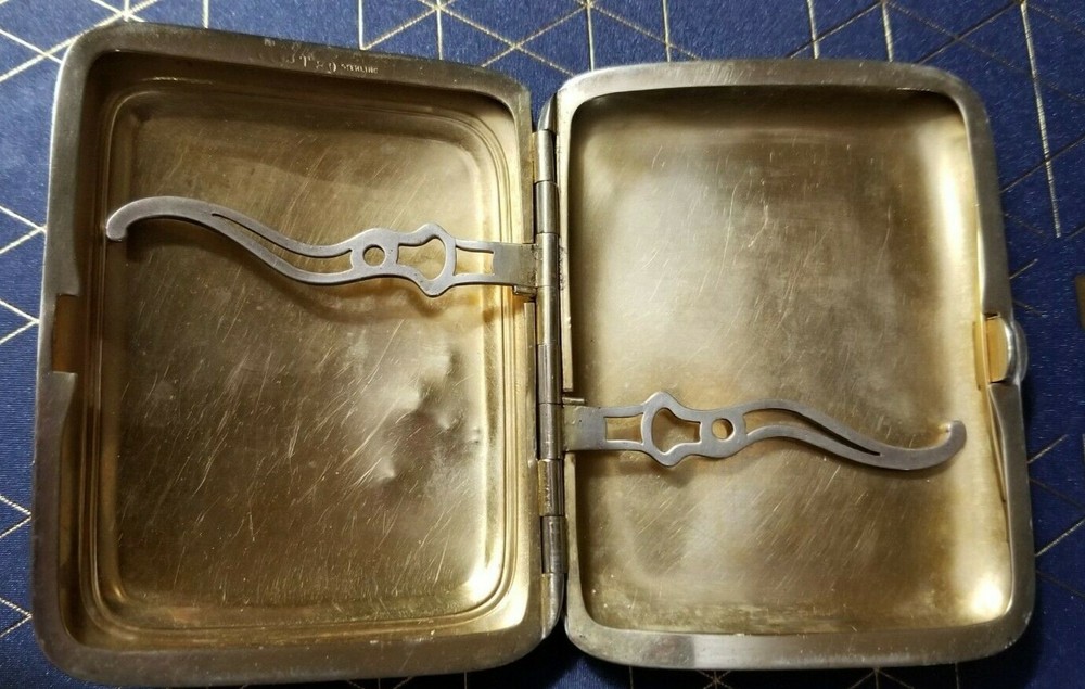 ANTIQUE STERLING SILVER T-80 CIGARETTE CASE 