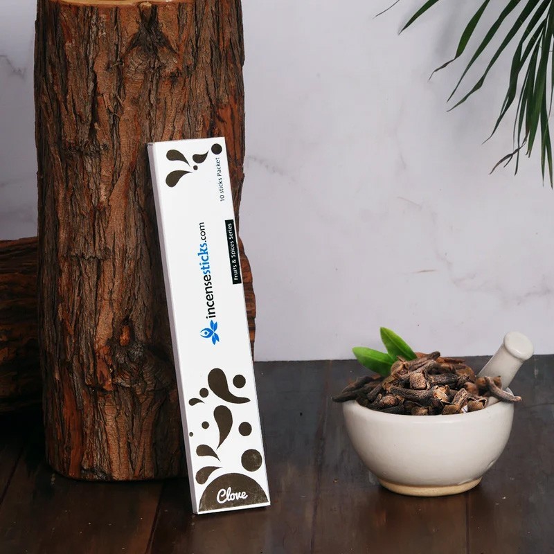 Clove Incense 8" inch 10 Sticks Pack: 2 Packs