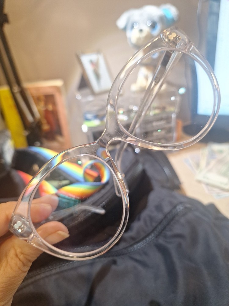 PAIR "The Zuri"Clear Rounded Medium Cat Eye 52-17-140 ONLY FRAMES