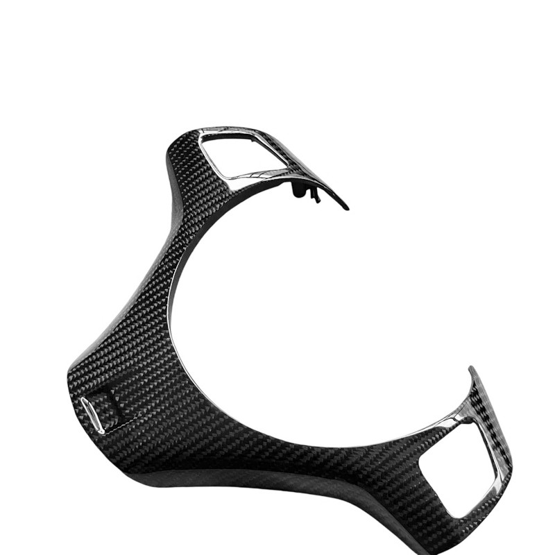 Real Carbon Fiber Steering Wheel Panel Replacement For BMW 3 Series E90 E92 E93