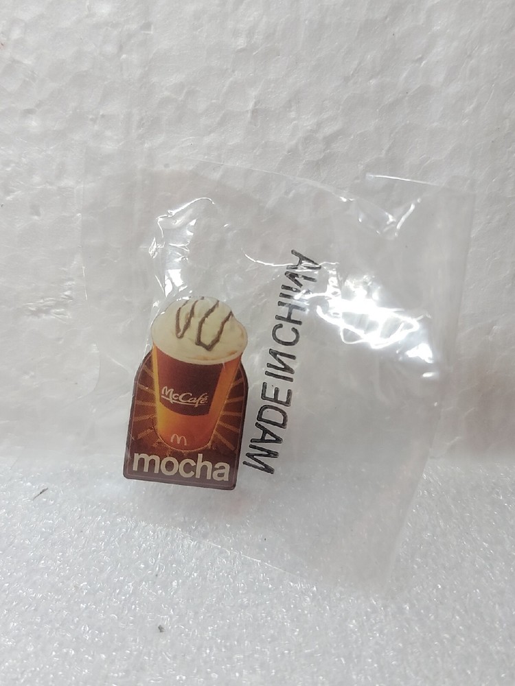 MCDONALDS MCCAFE MOCHA ENAMEL LAPEL PIN SINGLE POST CLUTCH BACK 2010 NIP
