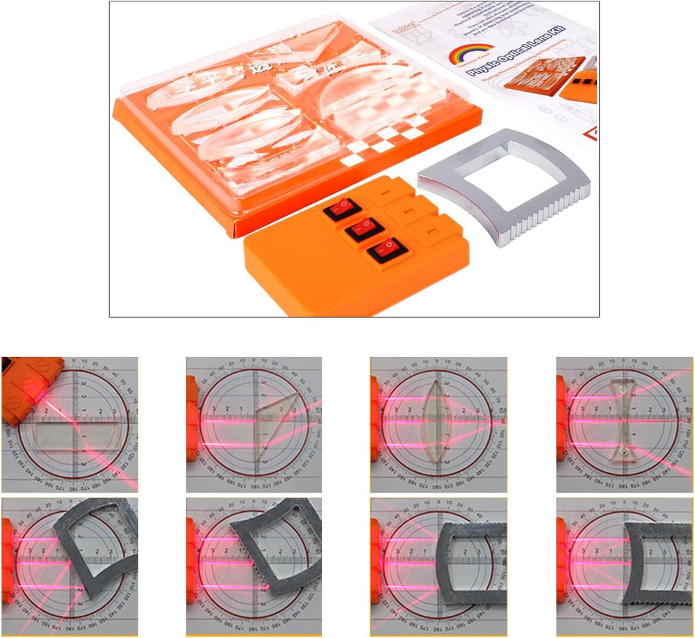 Physics Optical Experiment Set Multifunction Reflector Refraction Triangular Pri