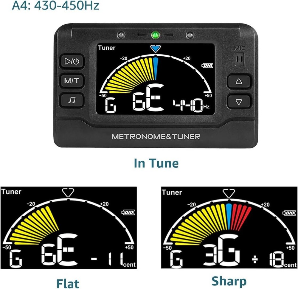 Digital Metronome Tuner Tone Generator for Wind Instruments