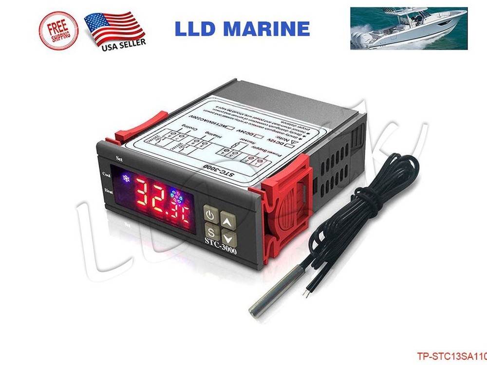 110V Alarm Temperature Controller Thermostat Aquarium Sensor STC-1000