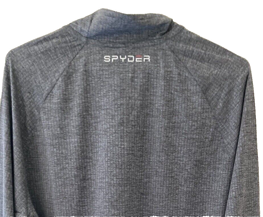 Spyder Active Men's 4 Way Stretch 1/4 Zip Pullover, Gray, Size M