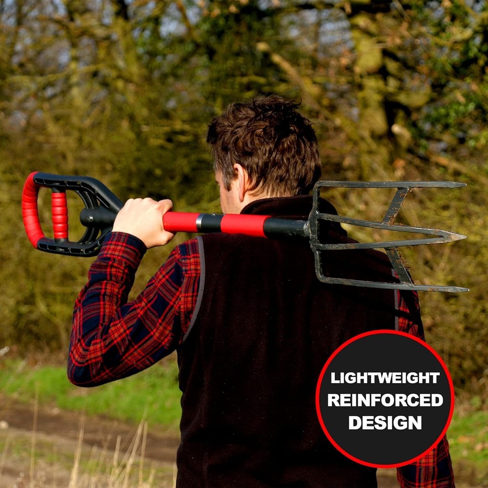 Ergonomic Multi-Digger Garden Digging Fork - Lightweight Fiberglass & Tines