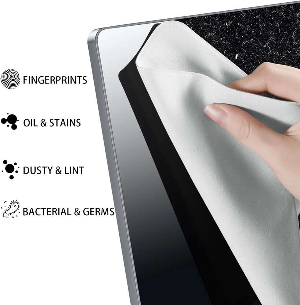 2 Pack Microfiber Liner Cleaning Cloth 13" with Screen Keyboard Imprint Protecti