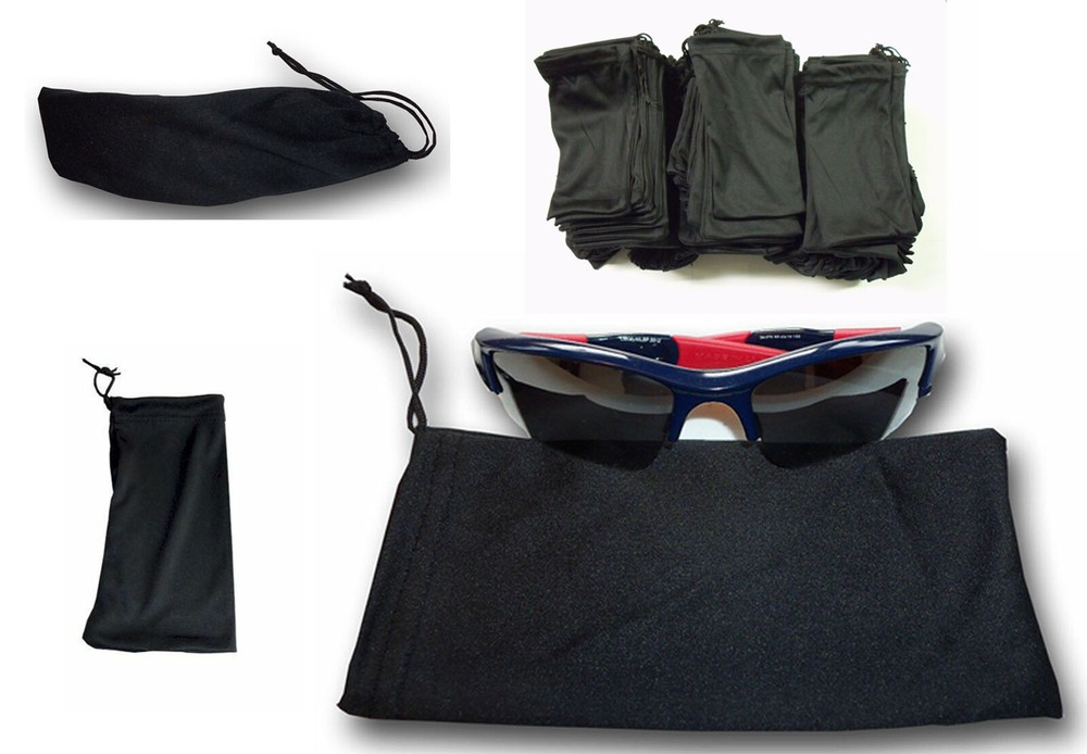 5 Universal Sunglasses Case Black Pouch Storage Bag Glasses Microfiber Sleeve