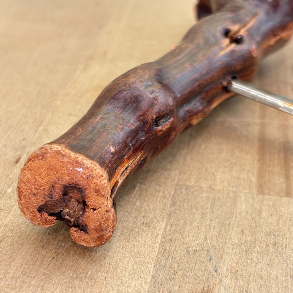 Vintage Grape Vine Cork Screw, MCM Rustic Handle 6.5"