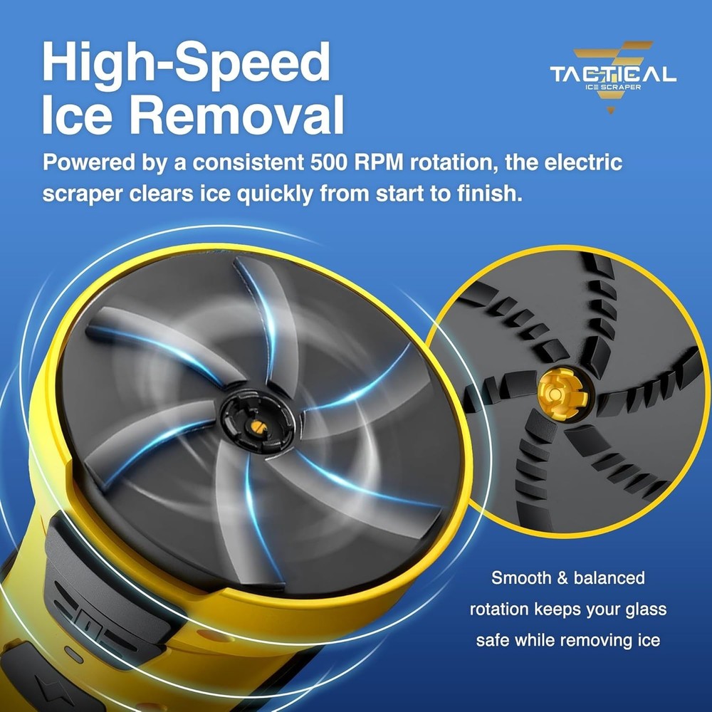 Tactical Ice Scraper Electric Ice Scrapers for Car Windshield with Motorized ...