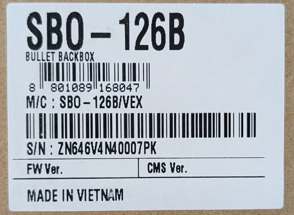 Hanwha Techwin SBO-126B Back Box - MANY AVAILABLE - SAME DAY SHIPPING