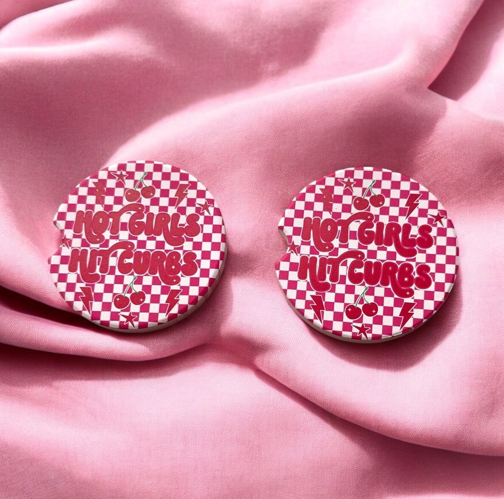 Hot Girls Hit Curbs Car Coaster