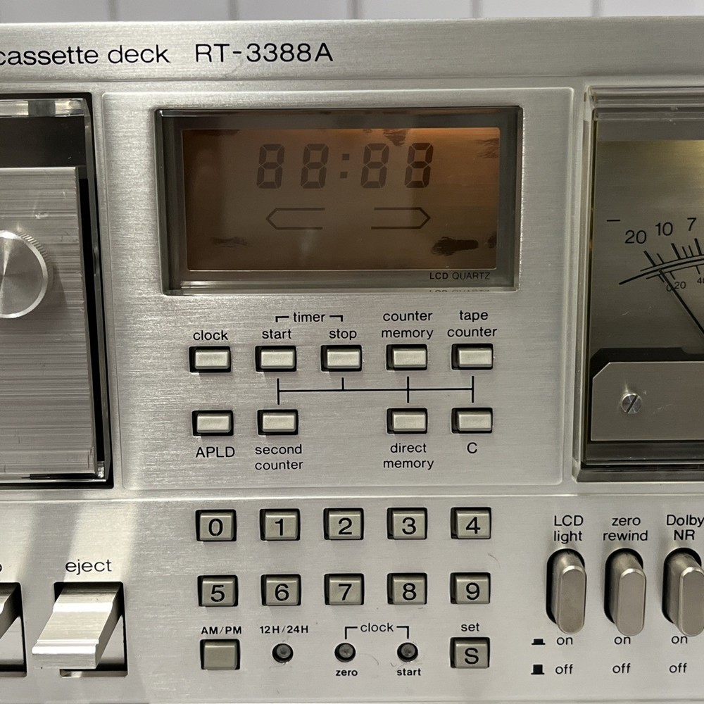 SHARP RT-3388A COMPUTER CONTROLLED CASSETTE DECK PLAYER *AS IS *SEE DESCRIPTION