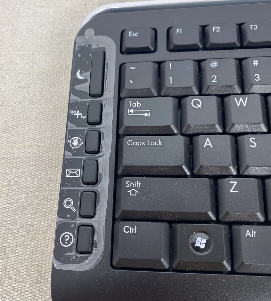 HP Multimedia Keyboard Model 5189 Vintage Black Wired PS/2 Connection Untested