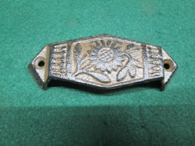 12 CAST IRON BROWN PULLS DRAWER CABINET BIN HANDLES RUSTIC BARN DRESSER KNOBS