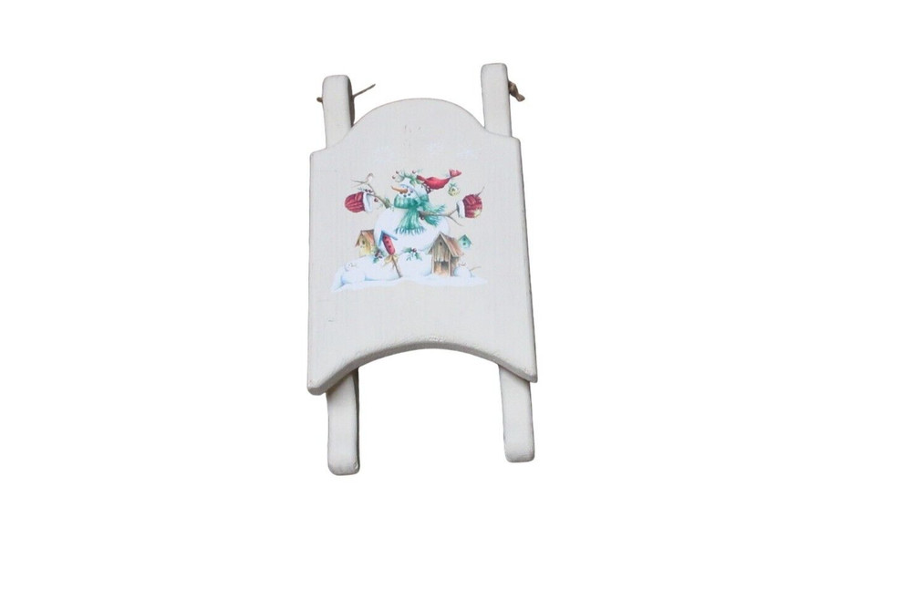 Snowman Christmas Wall Decor Sled