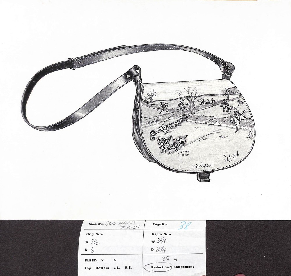 Fox-Hunter's Purse Graphite Drawing