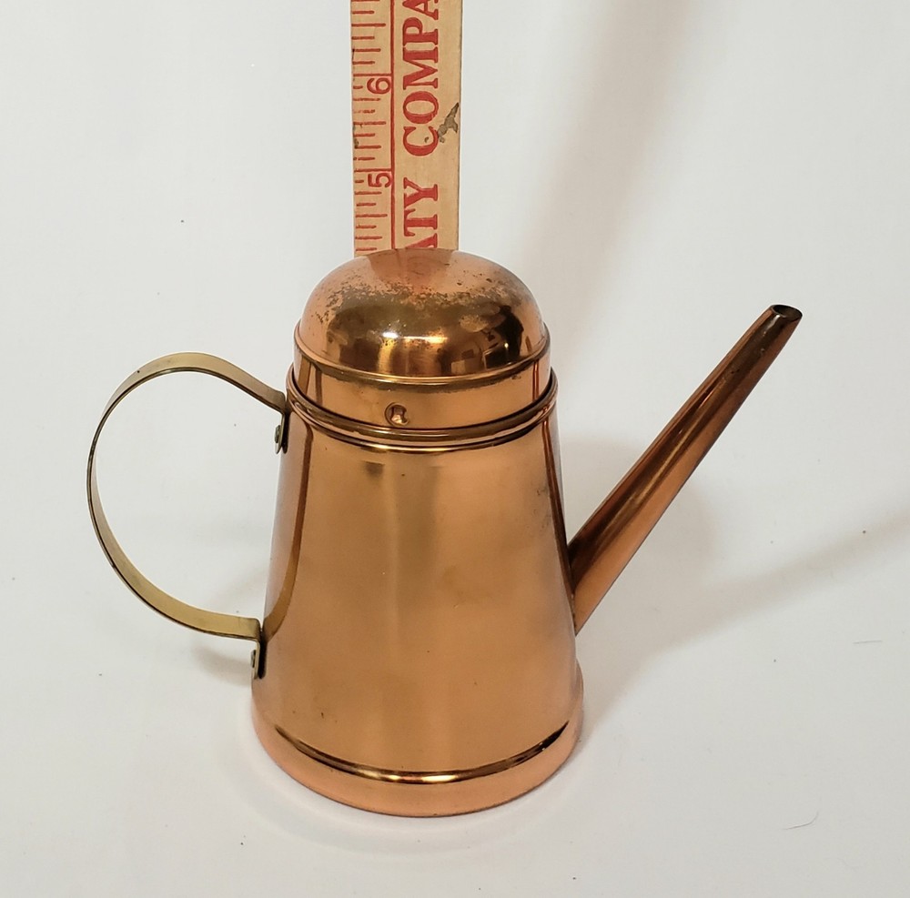 Vintage Copper & Brass Oil Can Kitchen