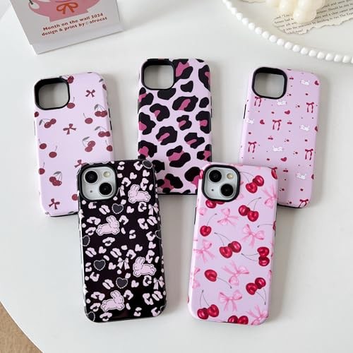 Case for iPhone 14 Plus/iPhone 15 Plus, iPhone 14 Plus/15 Plus Pink Bow/Glossy