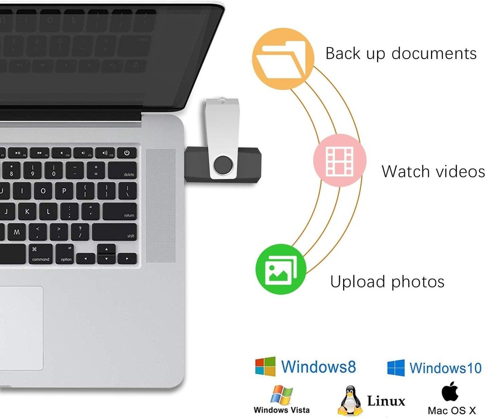 10 Pack 8GB USB Flash Drives with LED Indicator for Efficient Storage