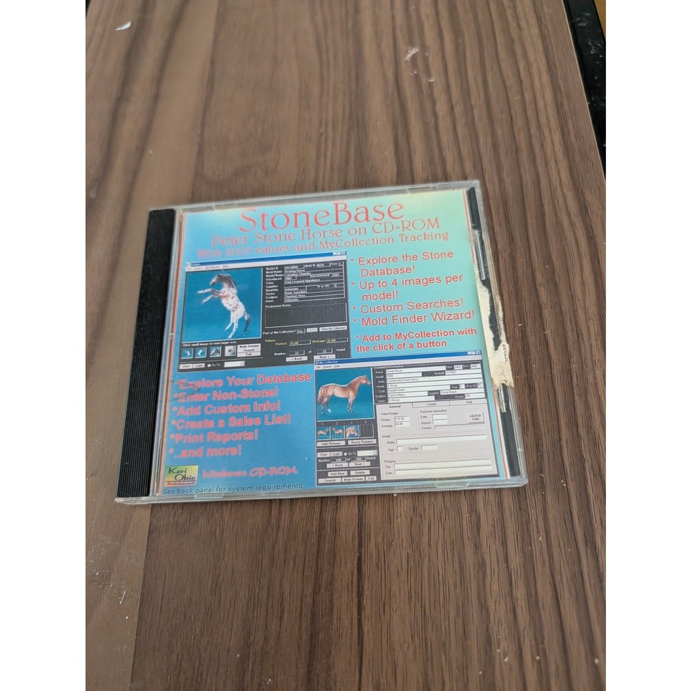 StoneBase Peter Stone Horse CD-ROM 🐴 Model Collector Database